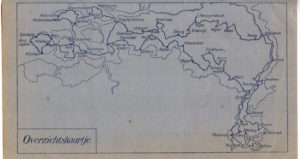overzichtkaartje rijwiel-touristen-rondrit- door Nederland